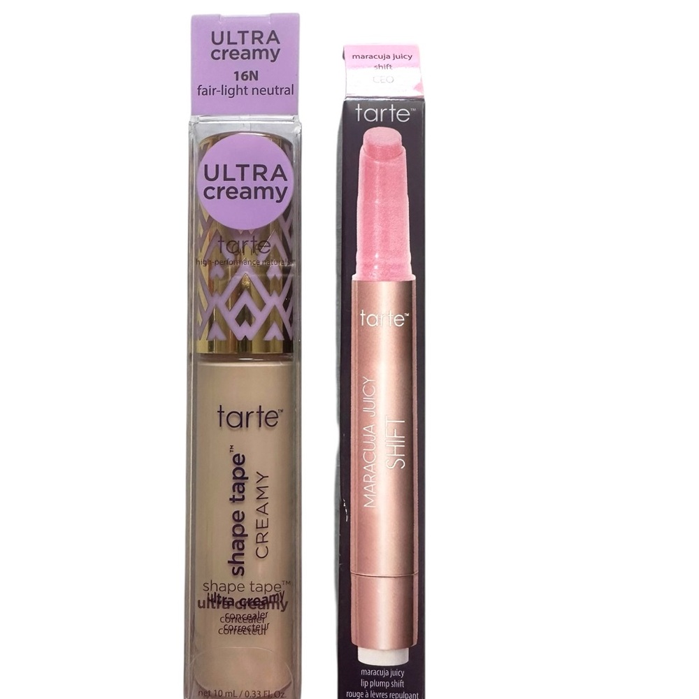 Tarte Shape Tape ULTRA CREAMY Concealer 16N Fair light neutral & LIP PLUMP CEO
